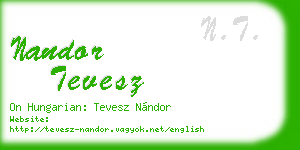 nandor tevesz business card