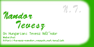 nandor tevesz business card